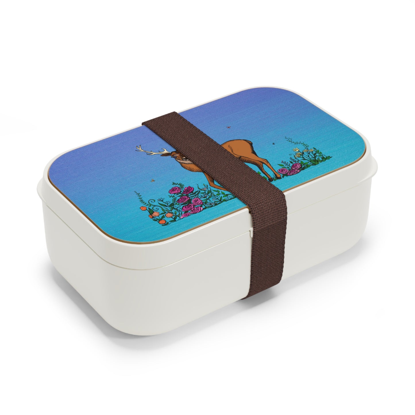 Deer illustration blue bento lunch box