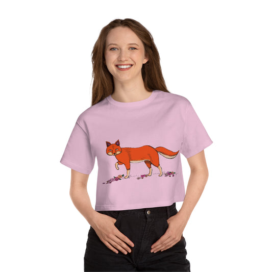 Foxy Woman's Cropped T-Shirt made with cotton